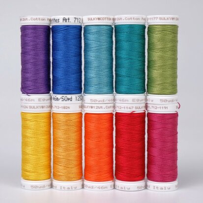 Sulky Cotton Petits 12 Wt - Colour Wheel