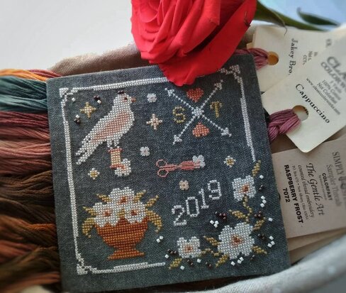Bird and Flowers - PRINT - Stitches Through The Years
