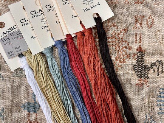 Hand-dyed Thread Set – Black Rooster 1811