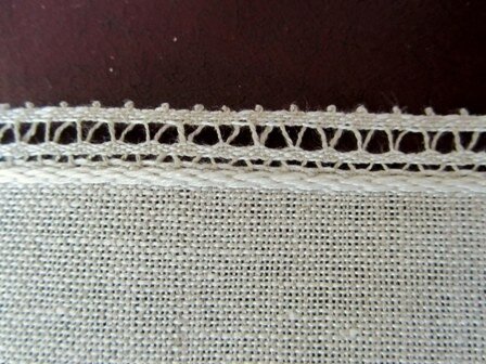  10 cm natural/white lace edge