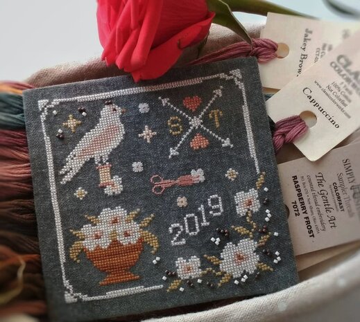 Bird and Flowers  - PDF - Stitches Through The Years