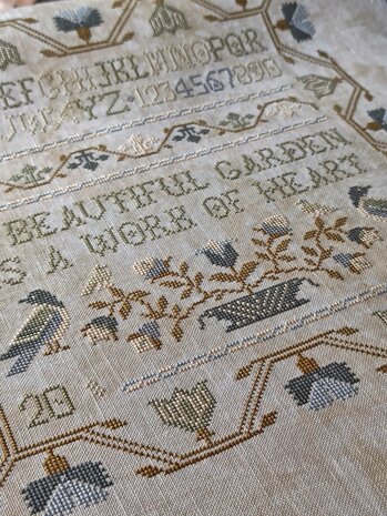 A beautiful garden- PRINT - Stitches Through The Years