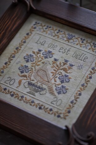 La Vie Est Belle - PRINT - Stitches Through The Years