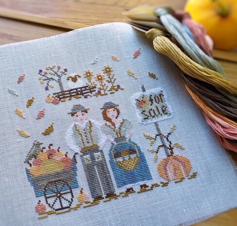 Pumpkins for sale - PRINT - Stitches Through The Years