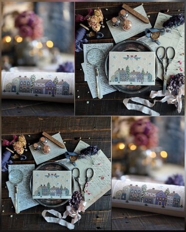 Winter cottages - PRINT - Stitches Through The Years