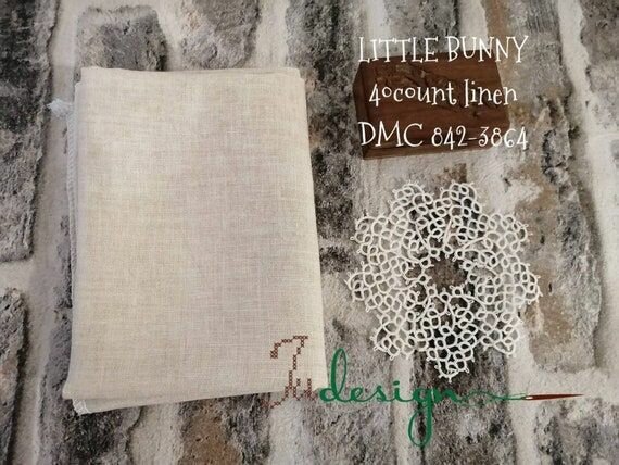 Little Bunny 40 ct linnen &ndash; xJuDesign &ndash; FDB 1749