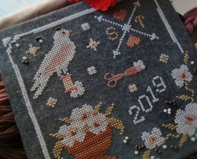 Bird and Flowers - PDF - Stitches Through The Years