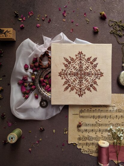 Lace and Caramel - PRINT - Stitches Through The Years