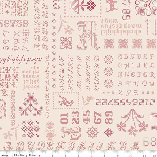 Peace &amp; Plenty Red Sampler Panel