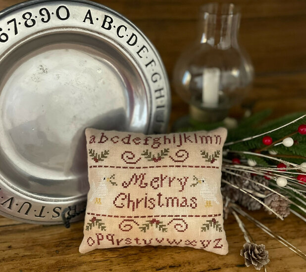 Merry Christmas Sampler pillow - Mani di Donna