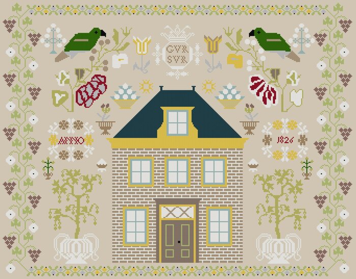 Digitaal patroon Big House Anno 1826
