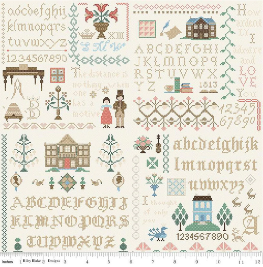 Pride and Prejudice Meryton Sampler C13786 Multi