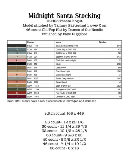 Midnight Santa Stocking - Teresa Kogut