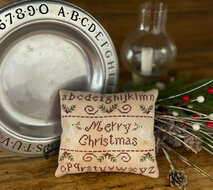 Merry Christmas Sampler pillow - Mani di Donna