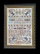 BUTTERFLIES FLOWERS AND LETTERS SAMPLER - Twin Peak Primitives