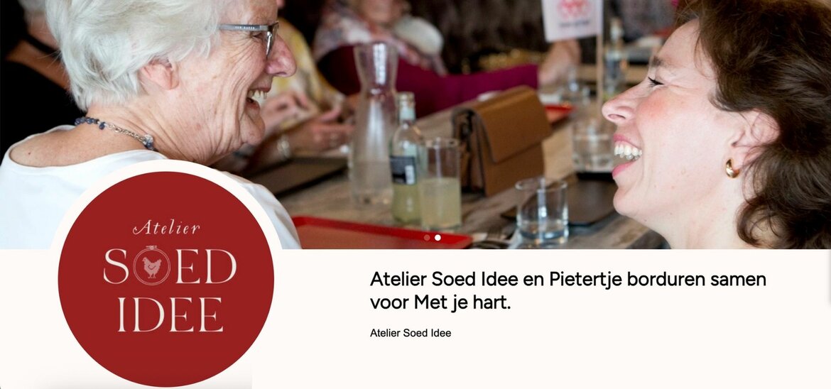 Borduren verbindt - daarom steunen we Met je hart
