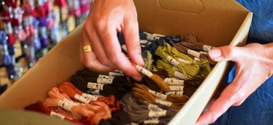 Different types of thread of floss