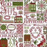 Stitcher`s Christmas green or red - Historische Stickmuster