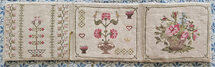 1830's Rose Basket Needlebook- Samplers Not Forgotten
