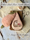 Velvet Pink Pear Needlebook -Stacy Nash