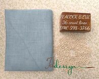 36 ct  Peacock Blue- xJudesign