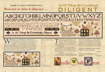 In All Things Be Exceedingly Diligent- Needle WorkPress