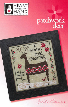 Patchwork Deer- Heart in Hand