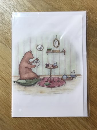 Ansichtkaart Bordurende Beer
