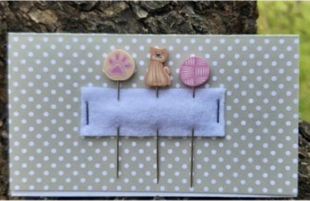 Cat PIN SET for Erica Michaels PURR BERRY Strawberry Project-Puntini Puntini