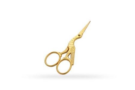 Premax Ooievaar schaar matgoud 9 cm