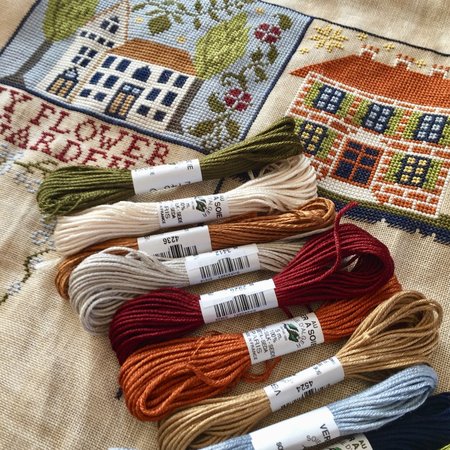 set soie d'Alger voor American Homes-12,6-14 dr. - Historische Stickmuster