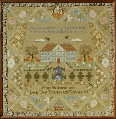 Bee hive Sampler - Moira Blackburn Samplers