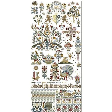 Barockes Mustertuch - Historische Stickmuster