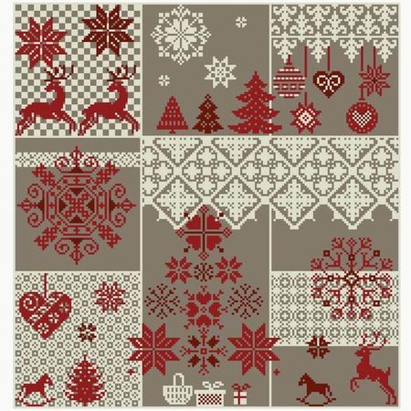 Winterwunderland - Historische Stickmuster