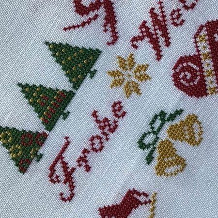 Der Weihnachtshirsch - Historische Stickmuster