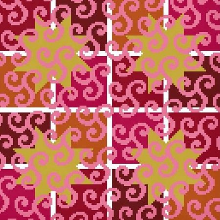 Sternennebel - Four Christmas stars - Historische Stickmuster