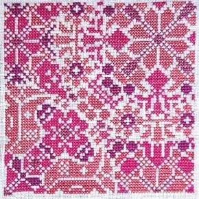 E_Kreise FUSHIA - Historische Stickmuster