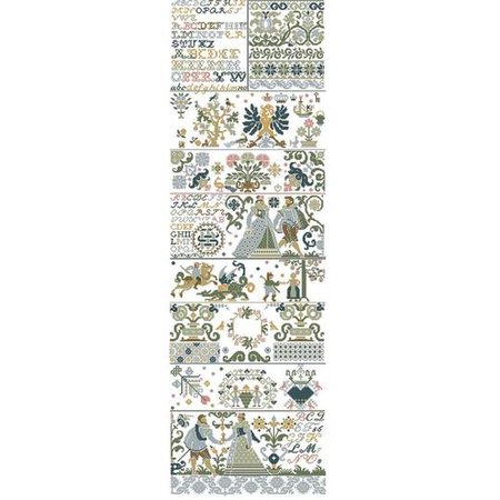 Sächsisches Stickmustertuch - Historische Stickmuster