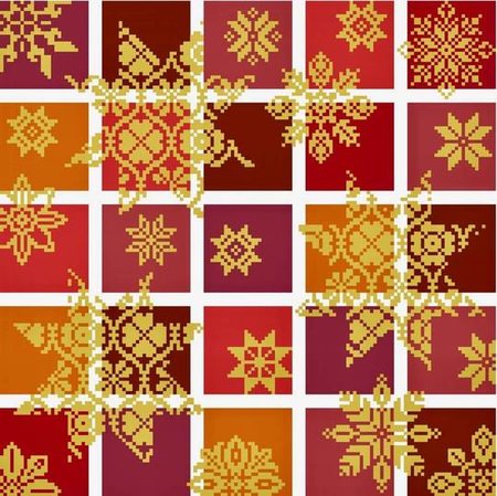 Die Farben der Weihnacht - Historische Stickmuster