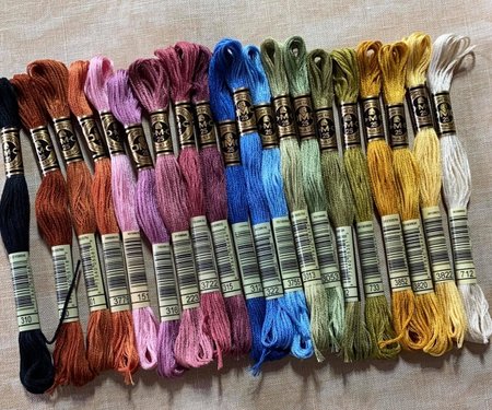 DMC garens voor Sampler SAL 1853