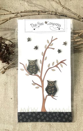 knoopjes : 2 owls & stars