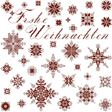 Frohe Weihnachten 1 - Historische Stickmuster