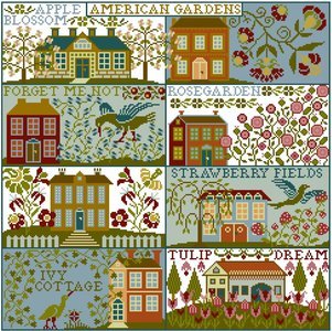 set soie d'Alger voor American Gardens- Historische Stickmuster