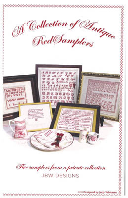 Collection Of Antique Red Samplers - JBW Designs
