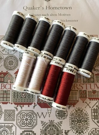 set Soie Gobelin voor Quaker`s Hometown - Historische Stickmuster