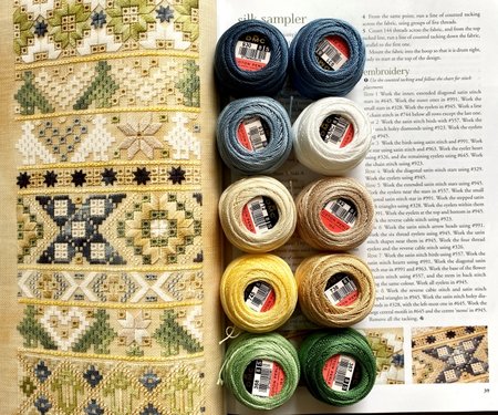 Set Perlé 8 voor Silk Sampler uit Frisian Whitework