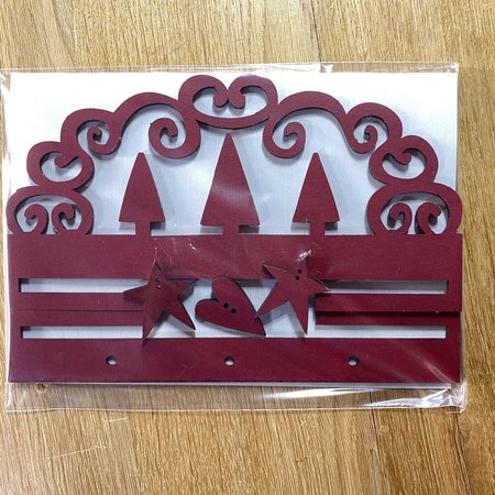 Houten Hanger Advent Rood