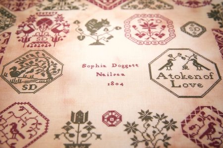 Sophia Doggett 1802 - Hands Across the Sea Samplers