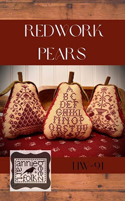 Redwork Pears - Annie Beez Folk Art