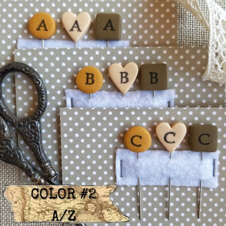Pins A-Z Colour Option 2 - Puntini Puntini